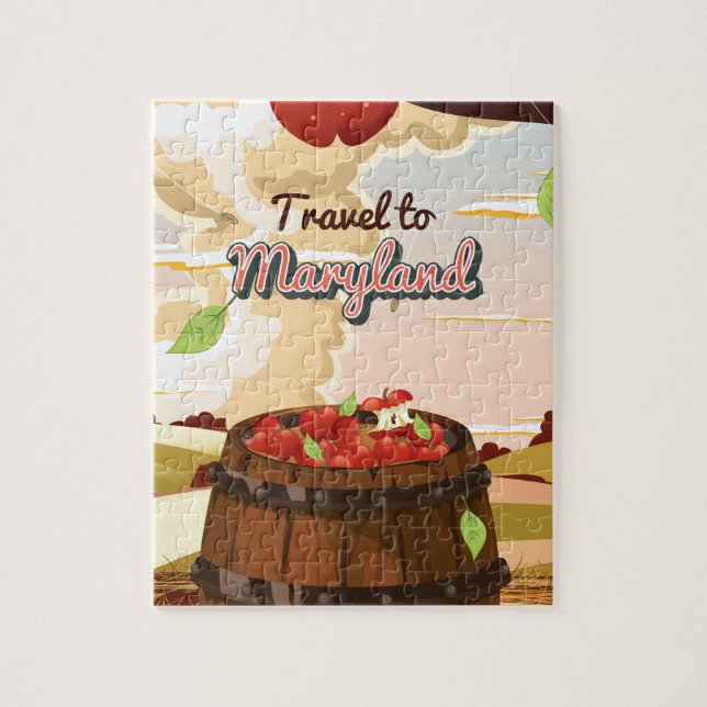 Puzzle Cartel de viaje a Maryland (Vertical)
