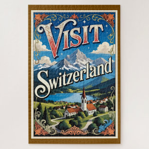 Puzzle Cartel de viaje a Suiza