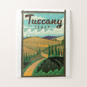 Puzzle cartel de viaje a Toscana Italia