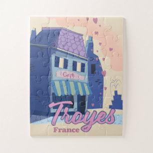 Puzzle Cartel de viaje a Troyes Francia
