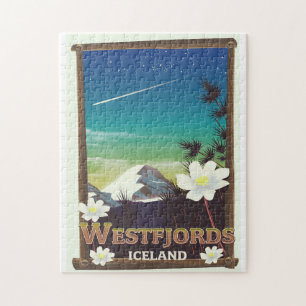 Puzzle Cartel de viaje a Westfjords Islandia