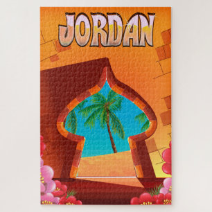 Puzzle cartel de viaje al Palacio de Jordania