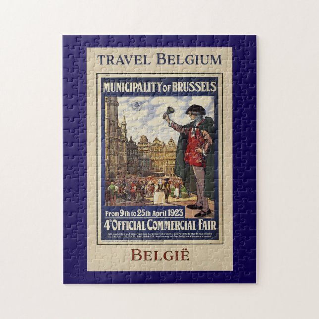 Puzzle Cartel de viaje de Bélgica (1923) (Vertical)