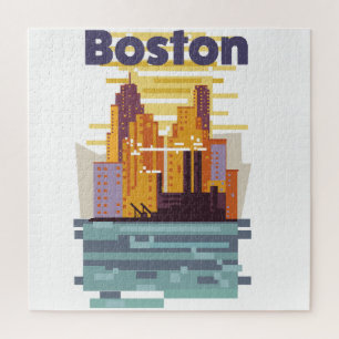 Puzzle Cartel de viaje de Boston