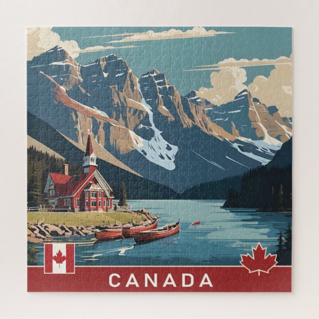 Puzzle Cartel de viaje de Canadá (Vertical)