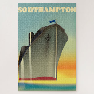 Puzzle cartel de viaje de cruceros de Southampton