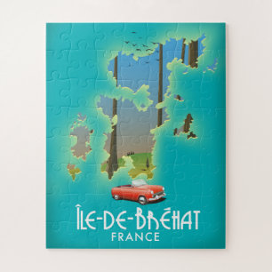 Puzzle Cartel de viaje de estilo vintage de Île-de-Bréhat