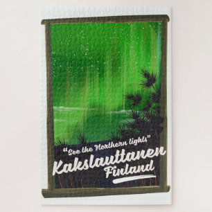Puzzle Cartel de viaje de Kakslauttanen Finlandia