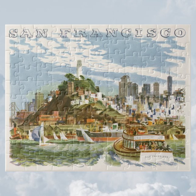 Puzzle Cartel de viaje de la bahía de San Francisco (Subido por el creador)