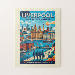 Puzzle Cartel de viaje de Liverpool