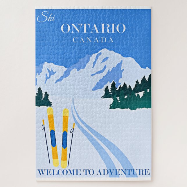 Puzzle cartel de viaje de Ontario, Canadá, (Vertical)