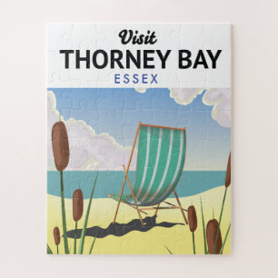 Puzzle Cartel de viaje de Thorney Bay, Essex Seaside