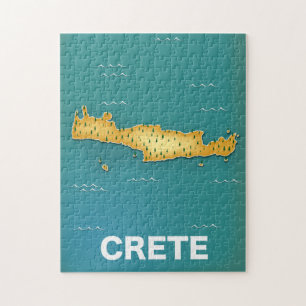 Puzzle Cartel de viaje en mapa de credo