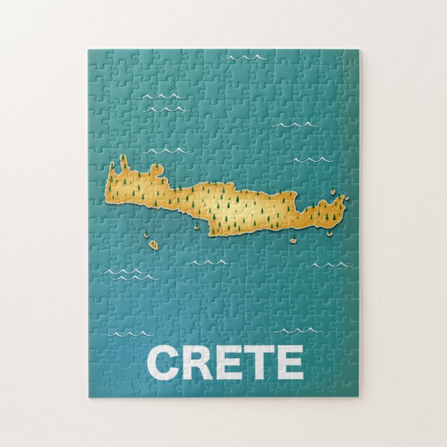 Puzzle Cartel de viaje en mapa de credo (Vertical)