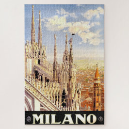 Puzzle Cartel de viaje vintage 1920 Duomo di Milano Itali