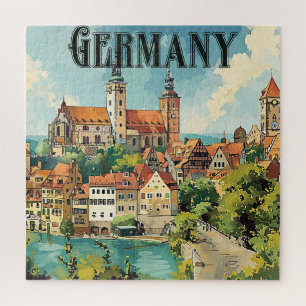 Puzzle Cartel de viaje vintage de Alemania