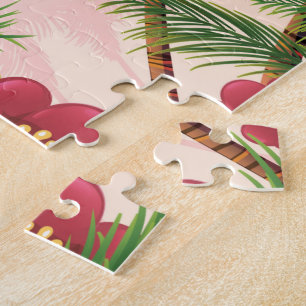 Puzzle Cartel de viaje vintage de Castrie Santa Lucía