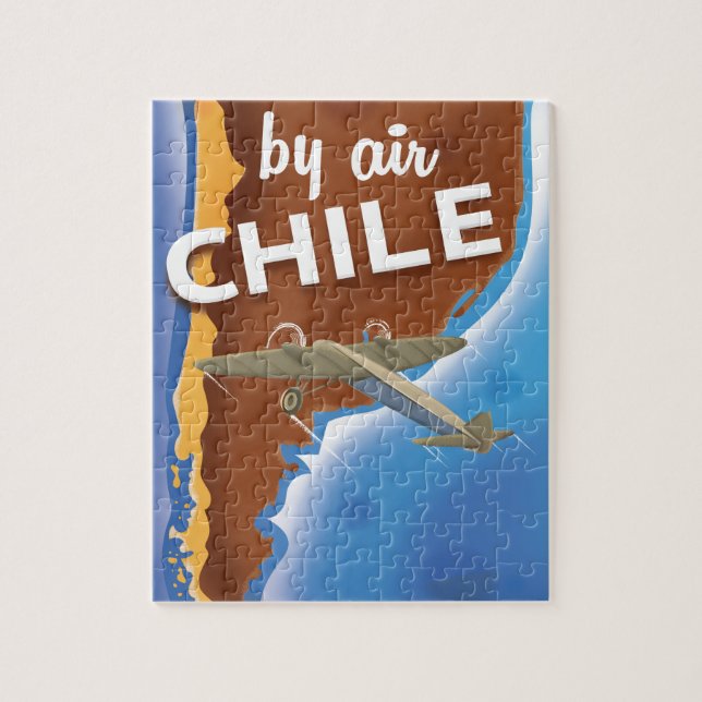 Puzzle Cartel de viaje vintage de Chile (Vertical)