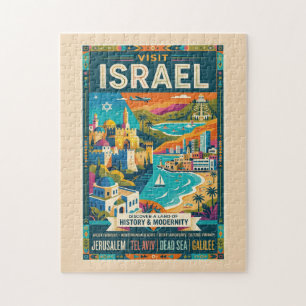 Puzzle Cartel de viaje vintage de Israel