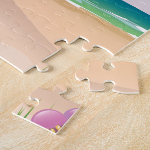 Puzzle Cartel de viaje vintage de la playa de Teignmouth