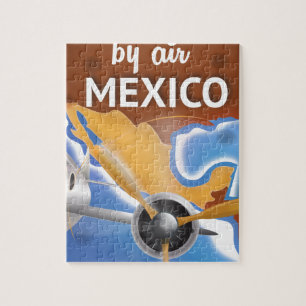 Puzzle Cartel de viaje vintage de México