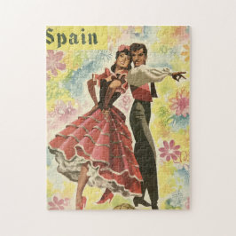 Puzzle Cartel de Viajes de la España Vieja, bailarinas de