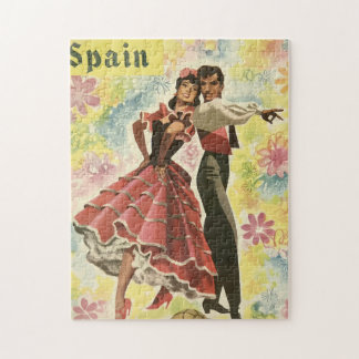 Puzzle Cartel de Viajes de la España Vieja, bailarinas de