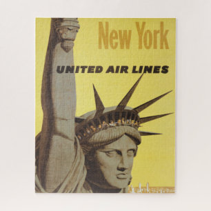 Puzzle Cartel De Viajes Para Nueva York, United Air Lines