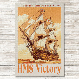 Puzzle Cartel del HMS Victory Icono Británico de Barco de