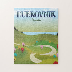 Puzzle cartel del paisaje de dubrovnik croacia.