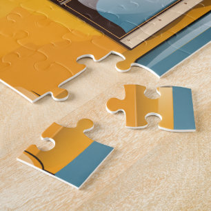Puzzle Cartel vintage de vacaciones Viajar a Madrid