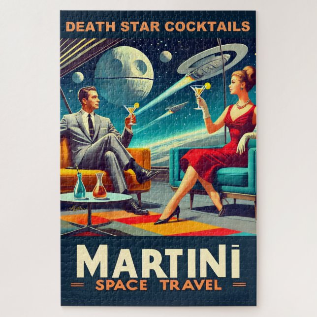 Puzzle Carteles de viaje espacial Martini Estrella de la  (Vertical)