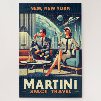 Puzzle Carteles de viaje espacial Martini New York
