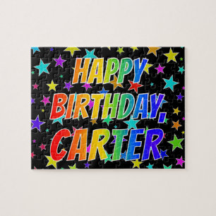 Puzzle "CARTER" Nombre, Divertido "FELIZ CUMPLEAÑOS"
