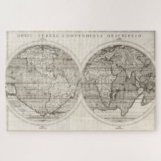 Puzzle Cartografía latina del Mapa Mundial de la Vintage 