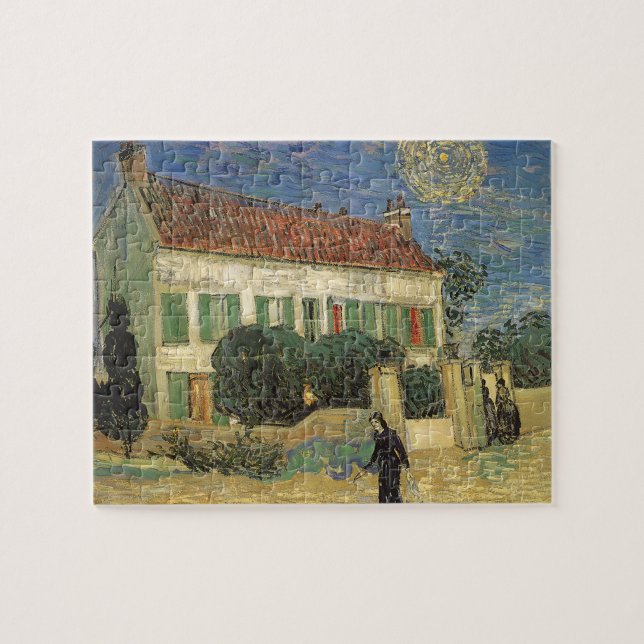 Puzzle Casa Blanca de noche por Vincent van Gogh (Horizontal)