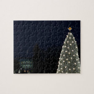 Puzzle Casa Blanca y árbol de Navidad nacional vacaciones