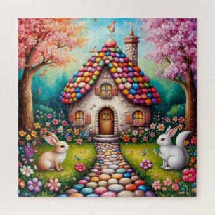 Puzzle Casa Caprichosa Con Conejos