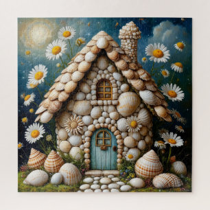 Puzzle Casa Caprichosa Con Jardín De Flores Vibrantes