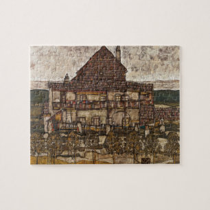Puzzle Casa con tejado de ripias por Egon Schiele