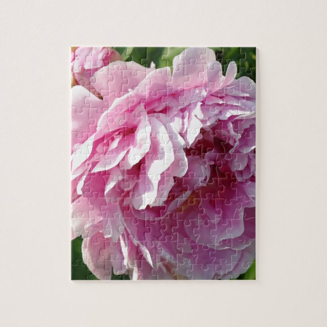 Puzzle Casa de campo de campo con flores de Pink Peony (Vertical)