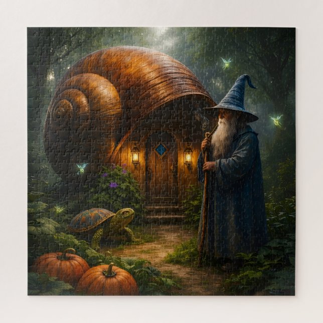 Puzzle Casa de caracol de mago bosque encantado 676 pi (Vertical)