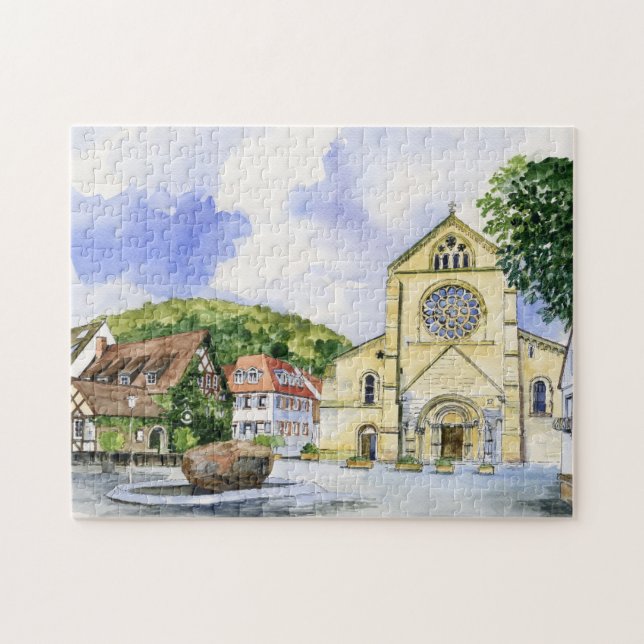 Puzzle Casa de Castillo Romance de color (Horizontal)