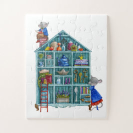 Puzzle Casa de dos ratones lindos