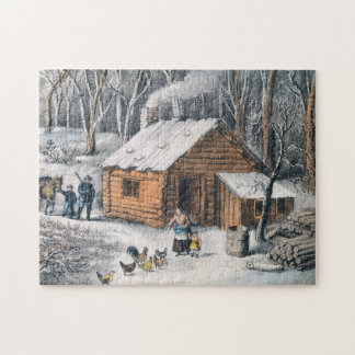 Puzzle Casa de época en la pintura salvaje (1870)