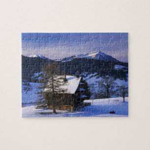 Puzzle Casa de granja y Monte Rigi y Pilatus,