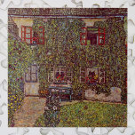Puzzle Casa de Guardaboschi por Gustav Klimt, Arte Vintag<br><div class="desc">La Casa de la Guardaboschi (1912) de Gustav Klimt es una pintura de fino simbolismo de arte de la época victoriana. Vista exterior de una casa de campo con flores y plantas en las ventanas y hiedra en las paredes. Un banco azul se opone a la casa que da al...</div>