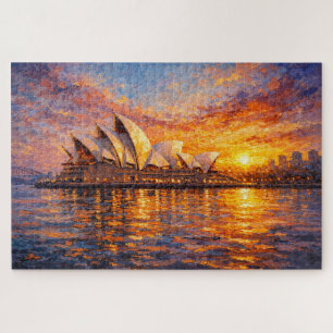 Puzzle Casa de la Ópera de Sydney al Atardecer Cuchillo P