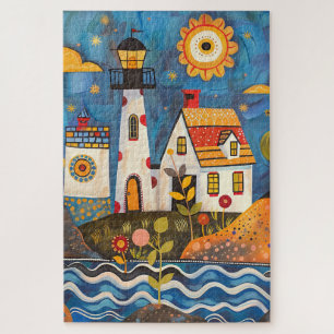 Puzzle Casa de luz floral y caprichosa difícil