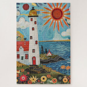 Puzzle Casa de luz floral y caprichosa difícil